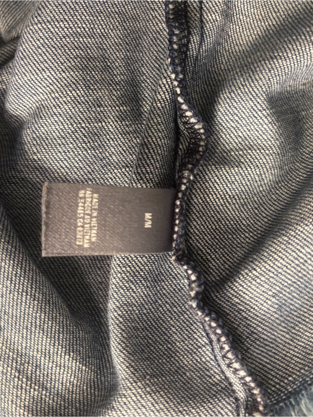 aerie Denim Lace-Up Dress - Blue with Cream Tie - Picture 4 of 4